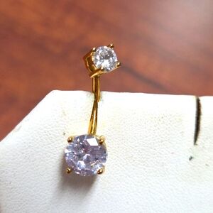 CZ Curved Belly Ring